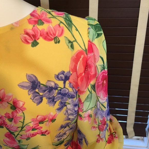 JESSICA HOWARD YELLOW FLORAL DRESS SIZE 6 - Picture 14 of 14
